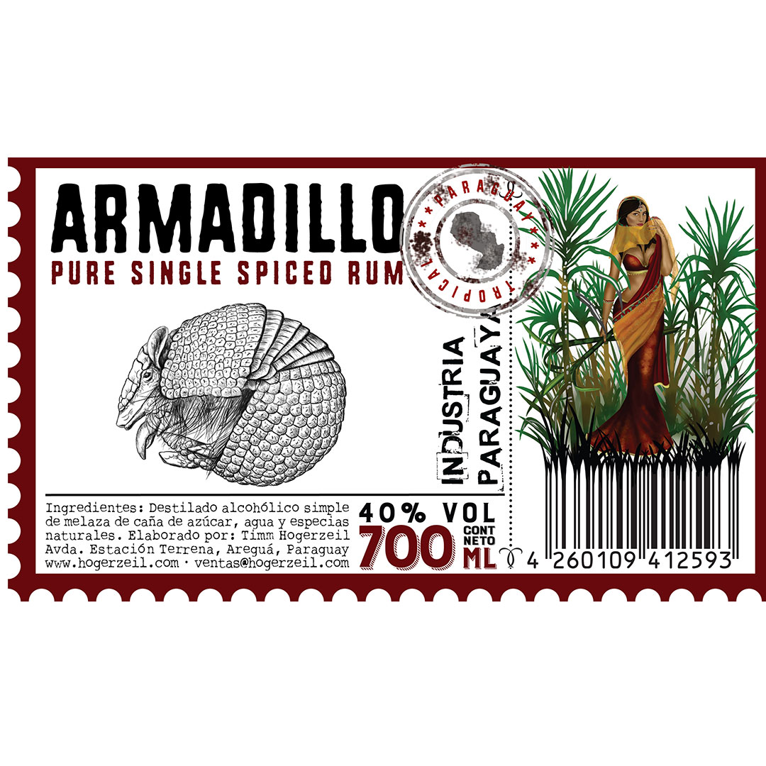 Armadillo spiced rum bottling pure single rum rhum ron Paraguay